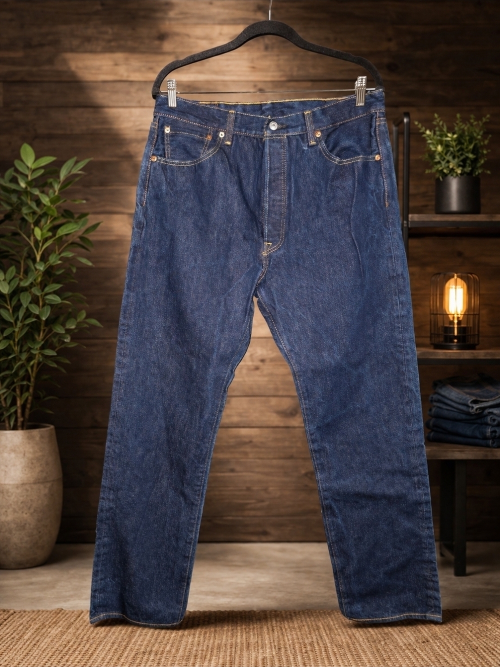 Levi's Men's Straight Dark Blue Denim Jeans